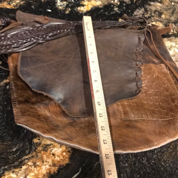 Leather Hide -Custom Made Messenger Bag-EUC - Picture 8 of 11
